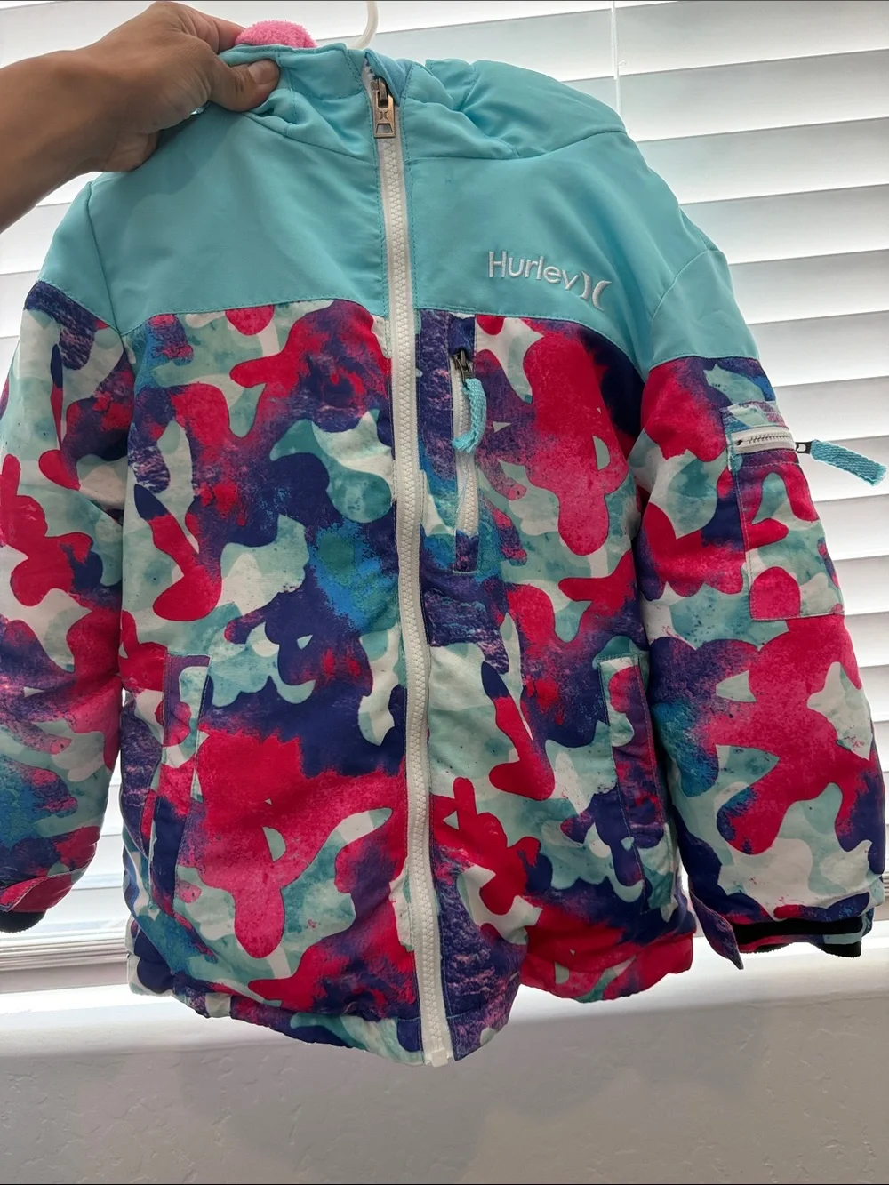 Hurley Aqua, Pink and Purple Girls' Winter Jacket